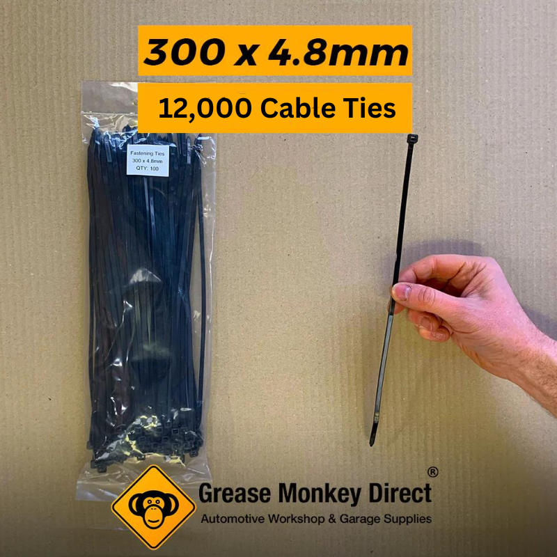 Bulk Cable Ties 300mm x 4.8mm | Qty: 12,000 -