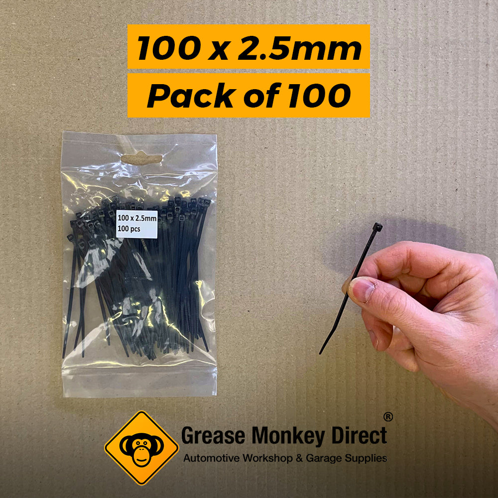 Cable Ties 100mm x 2.5mm | 100 Pack -