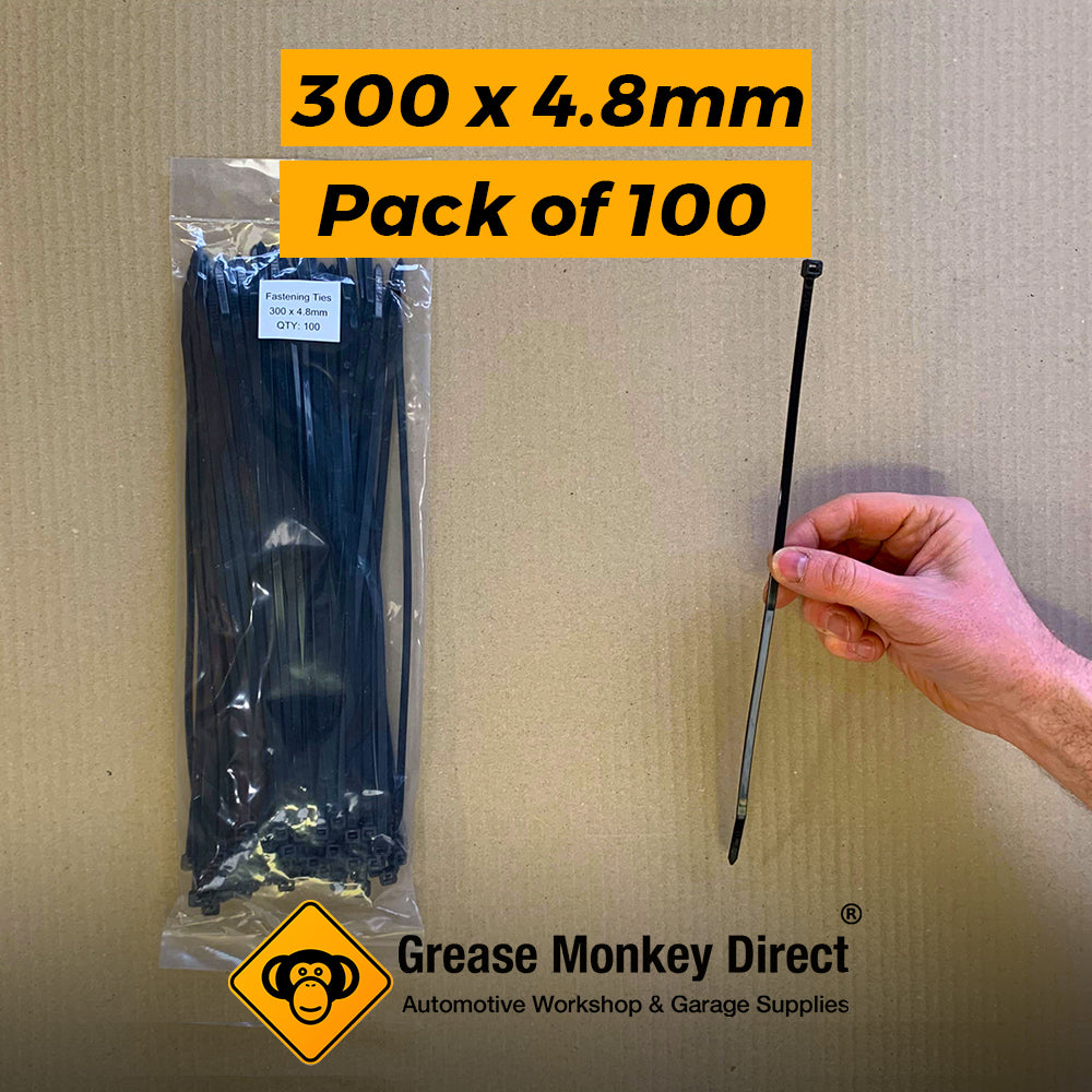 Cable Ties 300mm x 4.8mm | 100 Pack -