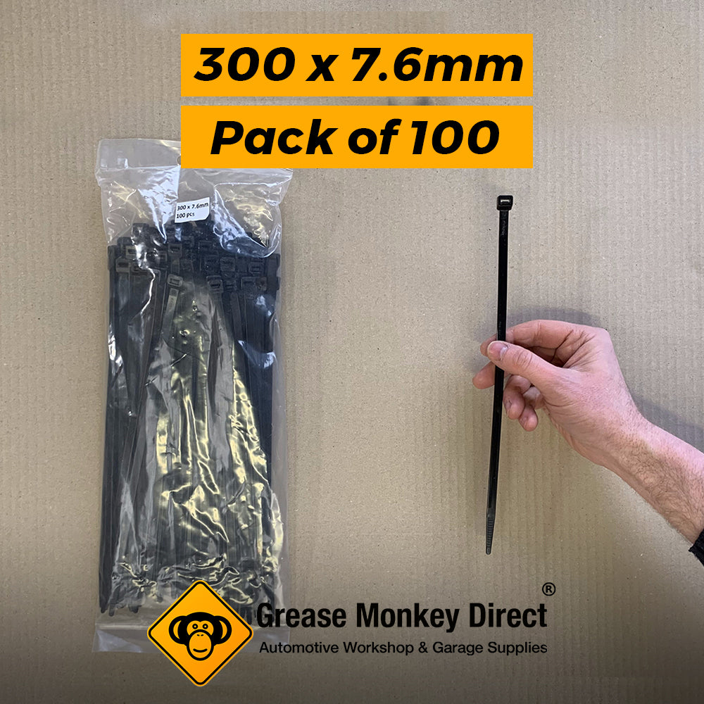 Cable Ties 300mm x 7.6mm | 100 Pack -
