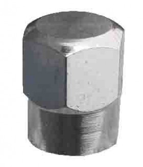 Tyre Valve Cap | Hex Chrome, Light Duty | Qty: 100 -
