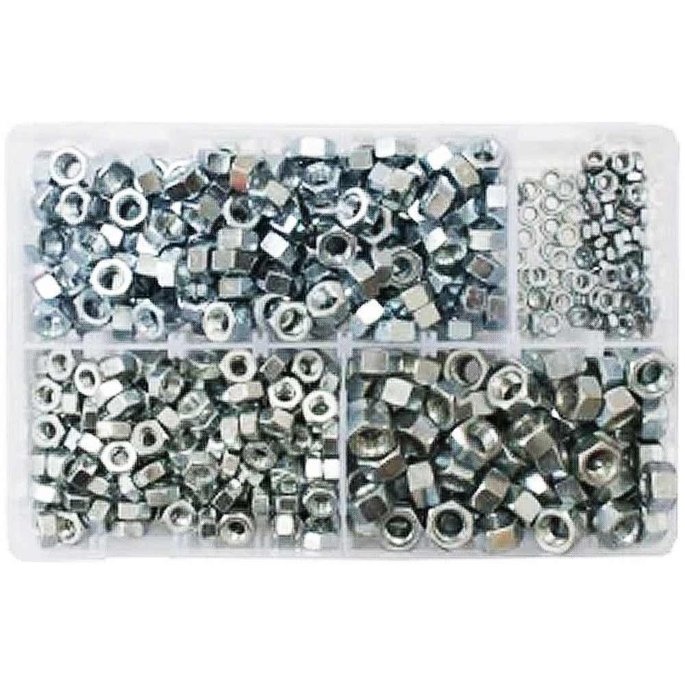 Assorted Steel Nuts 3/16-3/8 UNF | Qty: 600 -