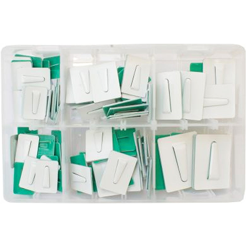 Assorted Adhesive Cable Clips (100) -