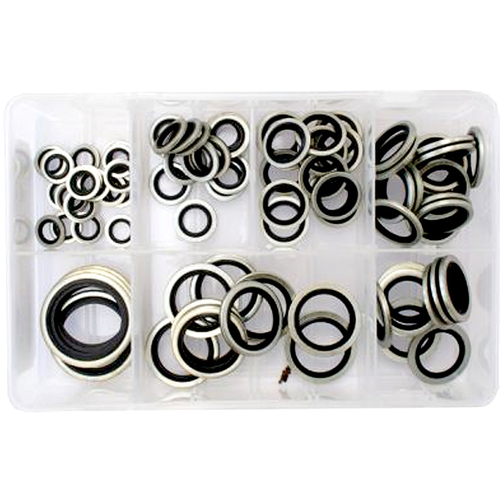 Assorted Box of BSP Bonded Seal Washers/ Dowty Washers Imperial | Qty: 91 -