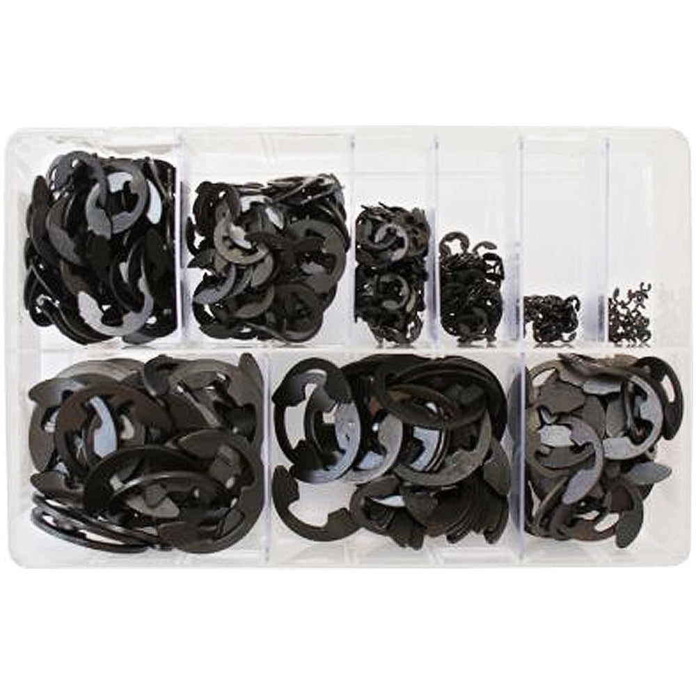 Assorted E-Clips | Black coated | Qty: 600 -