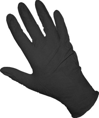 Box of 100 Black Vitrile Gloves POWDER FREE -