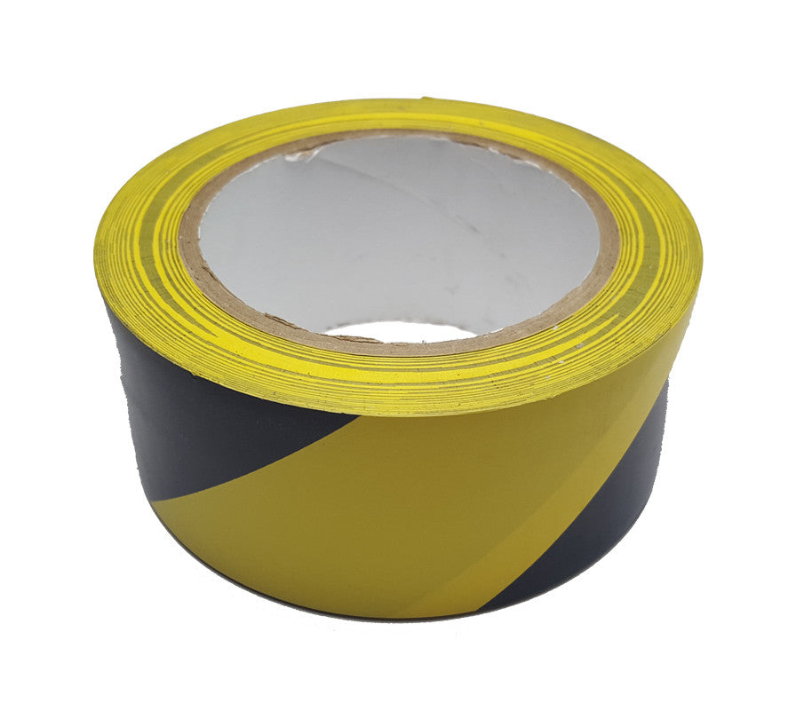 Adhesive Hazard Warning Tape - Yellow/Black -
