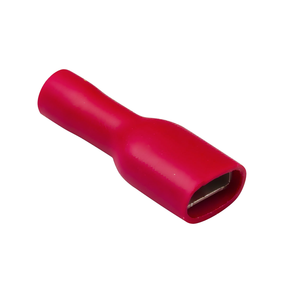 Red Female Spade 4.8mm/0.5 Fully Insulated - Qty 100 - 