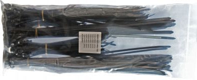 Black Releasable Cable Ties - Assorted Sizes - Qty 200 -