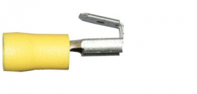 Yellow Piggy-Back 6.3mm Electrical Connectors | Qty: 100 -