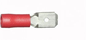 Red Tab Male 6.3mm Crimps Terminals | Qty: 100 -