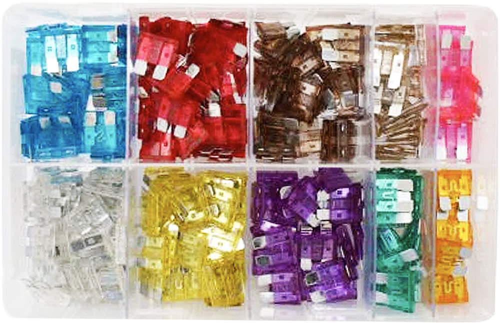 assorted box of automotive fuses