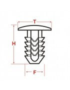 Trim Clips - Fir Tree 24.5 x 18 x 8 (Qty 10) - 