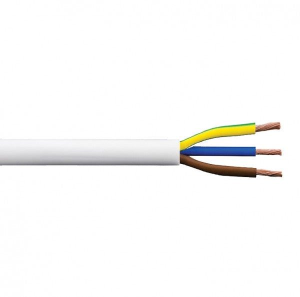 Buy 3 Core White Flex Cable (50m Roll) -  for sale