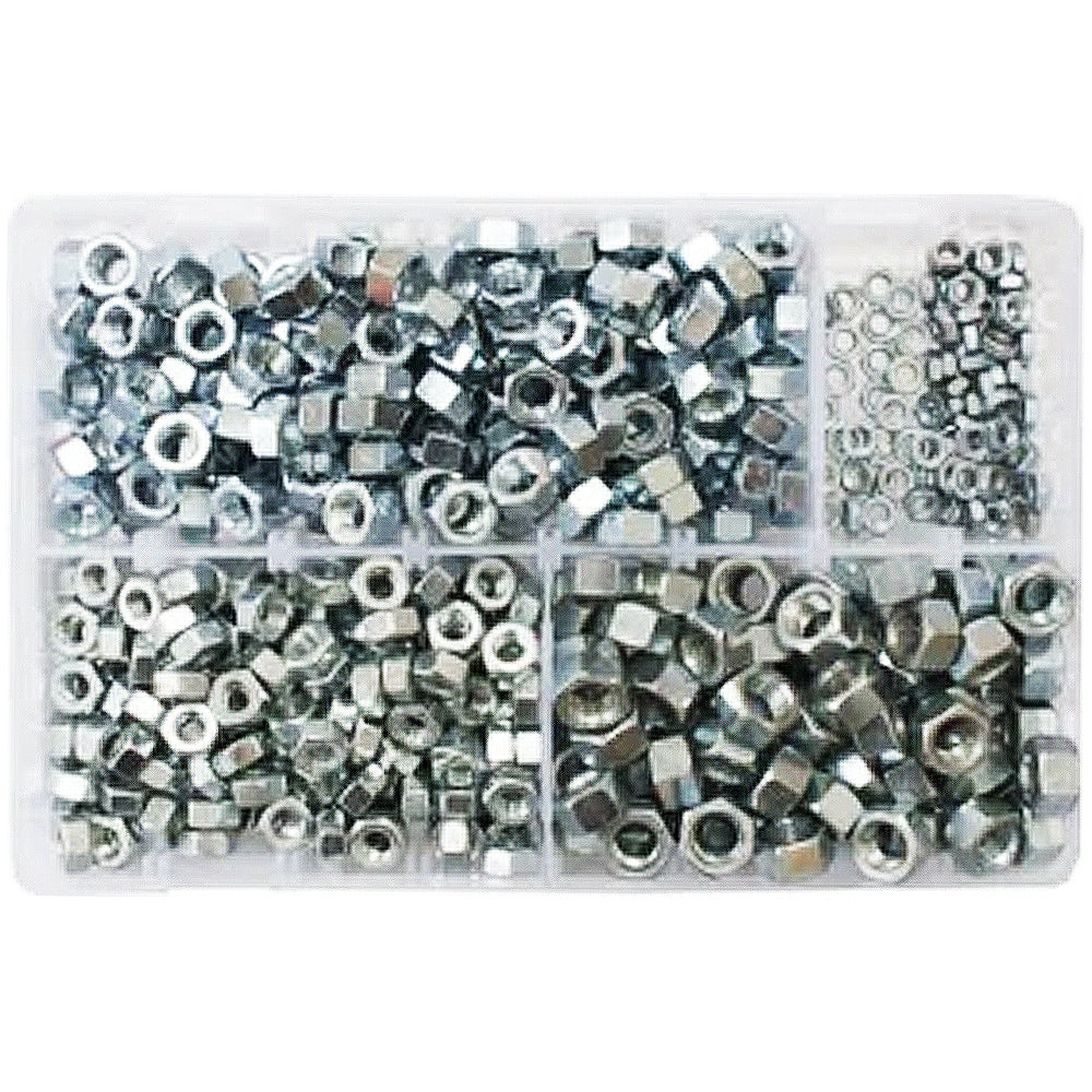 Assorted Steel Nuts 3/16-3/8 UNF | Qty: 600 - 