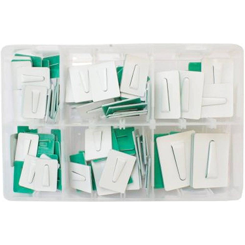 Assorted Adhesive Cable Clips (100) - 