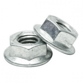 Buy Steel Flanged Nuts 8mm BZP | Qty: 200 -  for sale