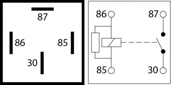 Relay 4-pin 12v 40A Open/Resistor - 