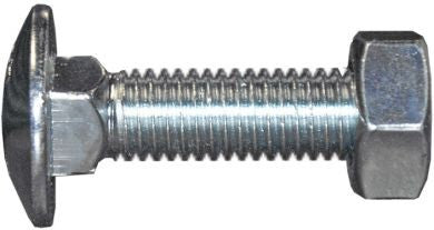 Coach Bolts (+nuts) M8 X 100 (Qty 50) - 