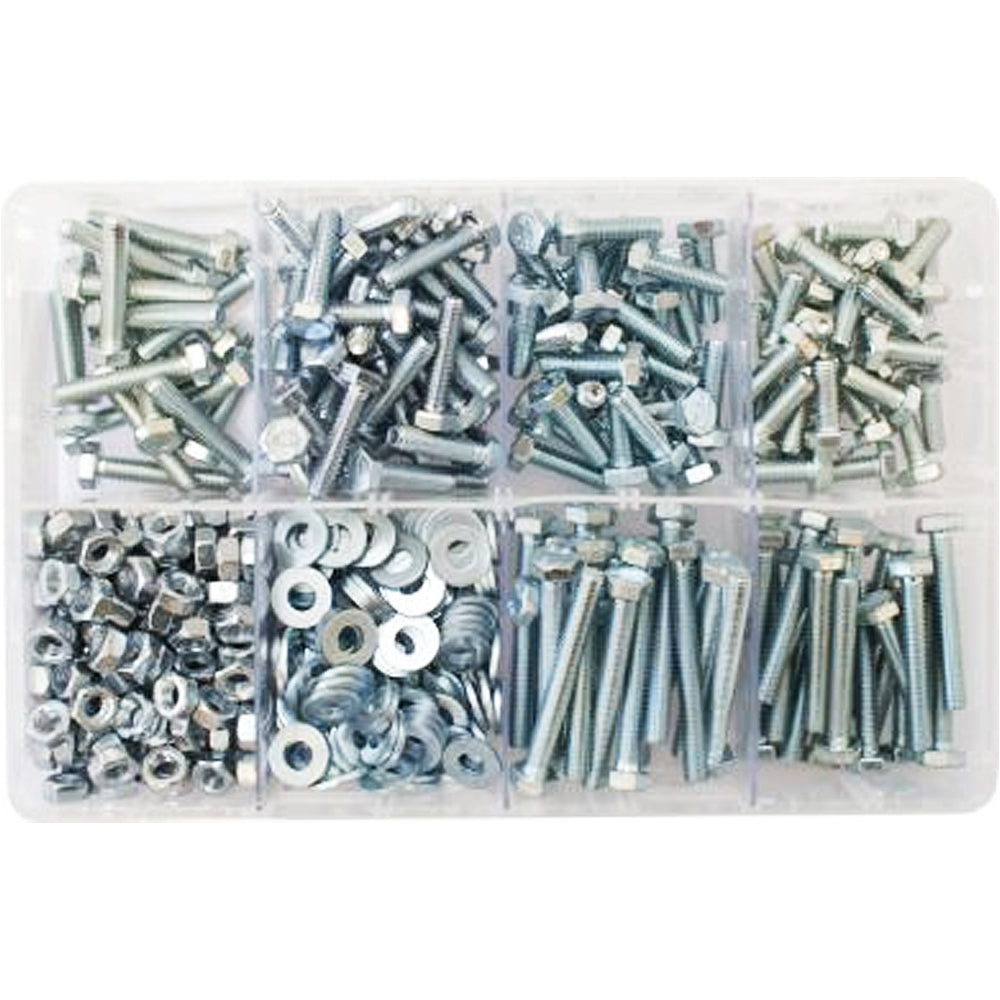 Assorted M6 Hardware Pack - Setscrews, Nuts & Flat Washers | Qty: 480 - 