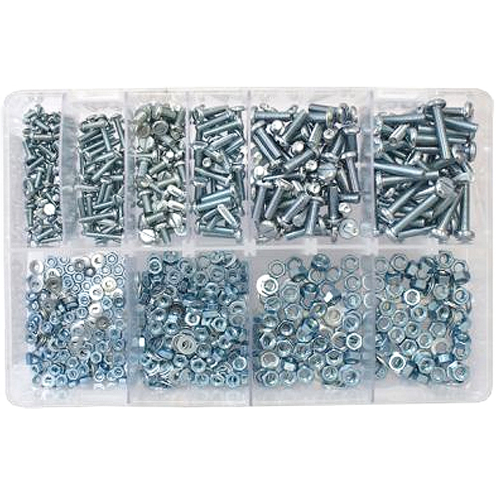 Assorted Machine Screws & Nuts | M3-M5 | Qty: 840 - 