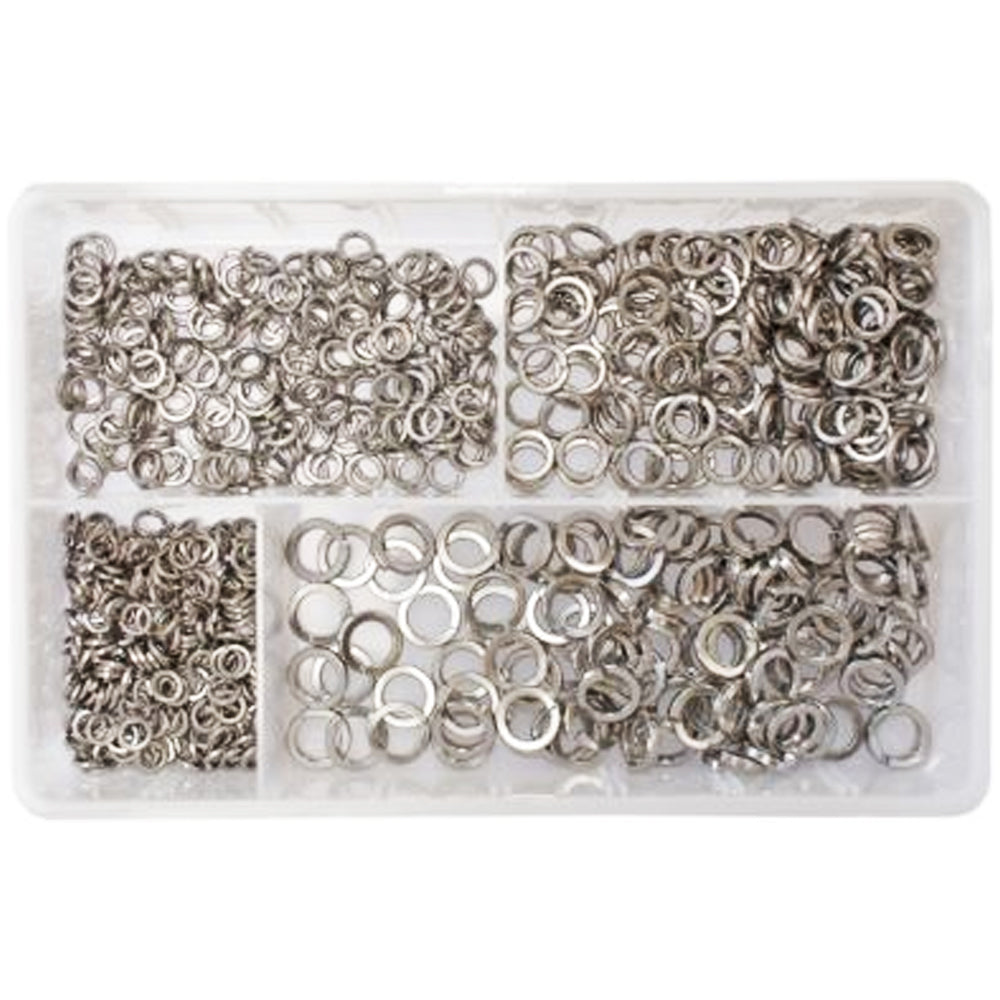 Assorted Stainless Steel Metric Spring Washers | Qty: 650 - 