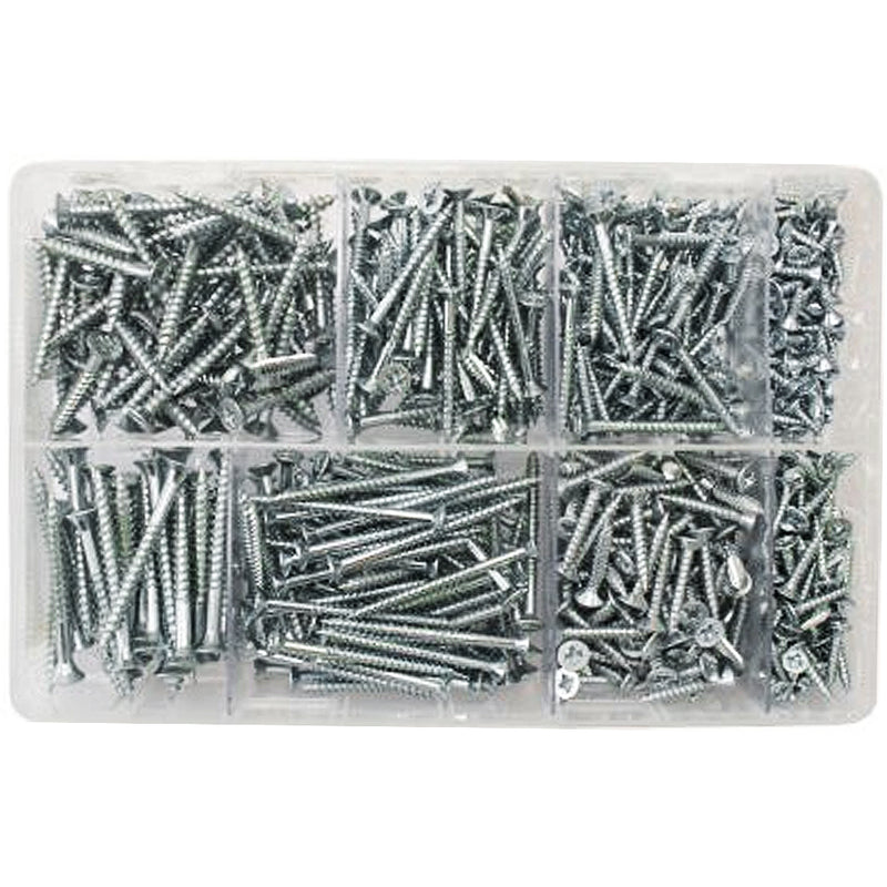 Buy Assorted Wood Screws BZP | Qty: 680 -  for sale