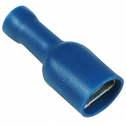 Blue Female Spade 6.3mm Fully Insulated Electrical Connectors | Qty: 100 - 