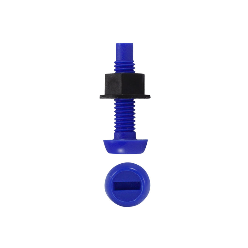 Buy Number Plate Screws & Nuts - Blue | Qty 100 -  for sale