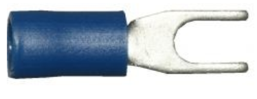 Blue Fork Electrical Crimp Terminals 3.2mm - Qty 100 - 