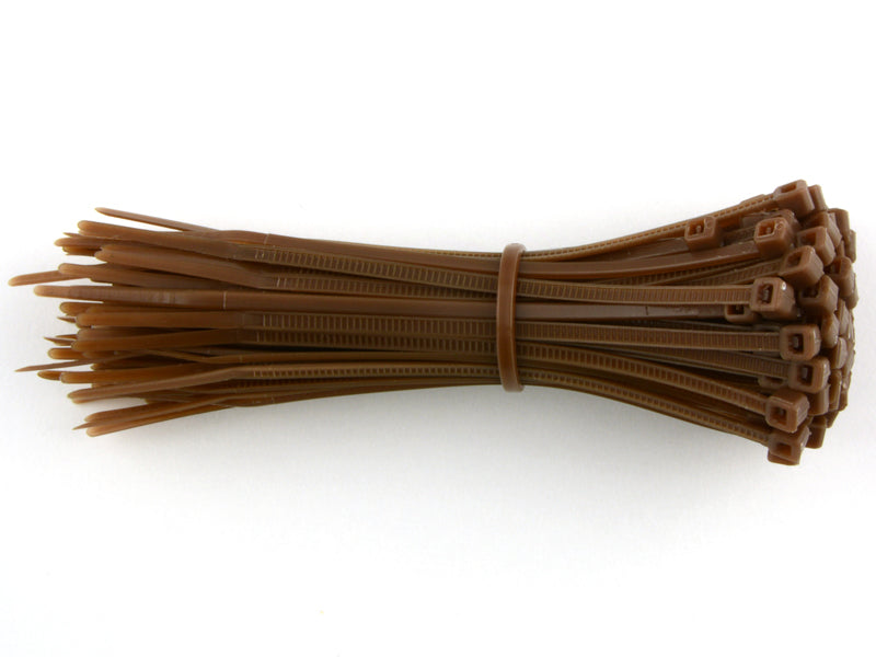 Buy Brown Cable Ties | 140 x 3.6mm | Qty: 100 -  for sale
