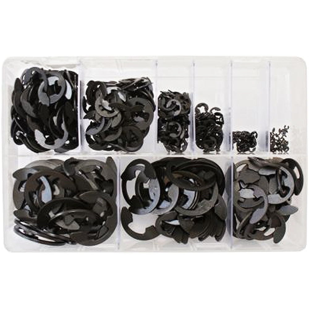 Assorted E-Clips | Black coated | Qty: 600 - 