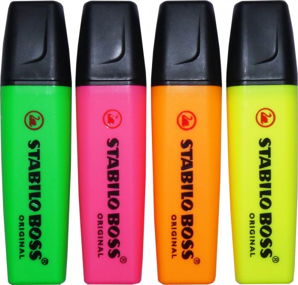 Stabilo Boss Highlighter Pens (pack of 4) - 