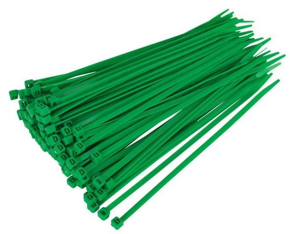 Green Cable Ties | 370 x 4.8mm | Qty: 100 - 