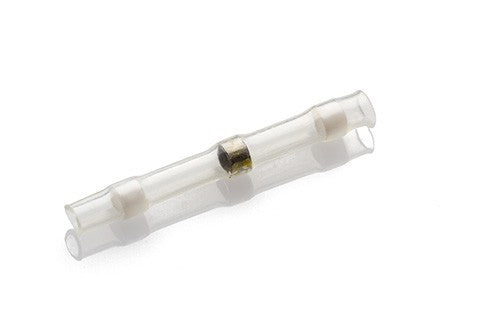 White Heat Shrink Solder Butt Connector | 26-24 Gauge | Qty: 25 - 