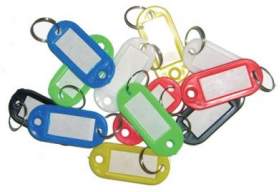 Pack of Key Fobs | 12 Assorted Colours - 