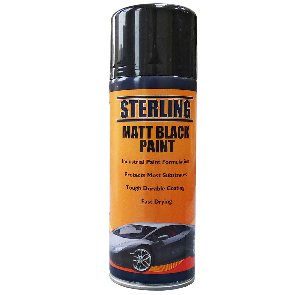 Black Matt Spray Paint Aerosol | 400ml - Aerosols