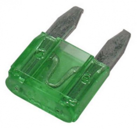 MINI Blade Fuses | 30 Amp, Dark Green | Pack of 50 - 