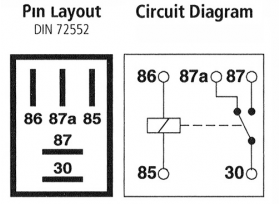 Micro Relay 5 Pin, 12v, 20A - 