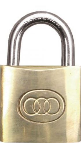 Buy Tri-Circle Brass Padlock 50mm - 3 keys -  for sale