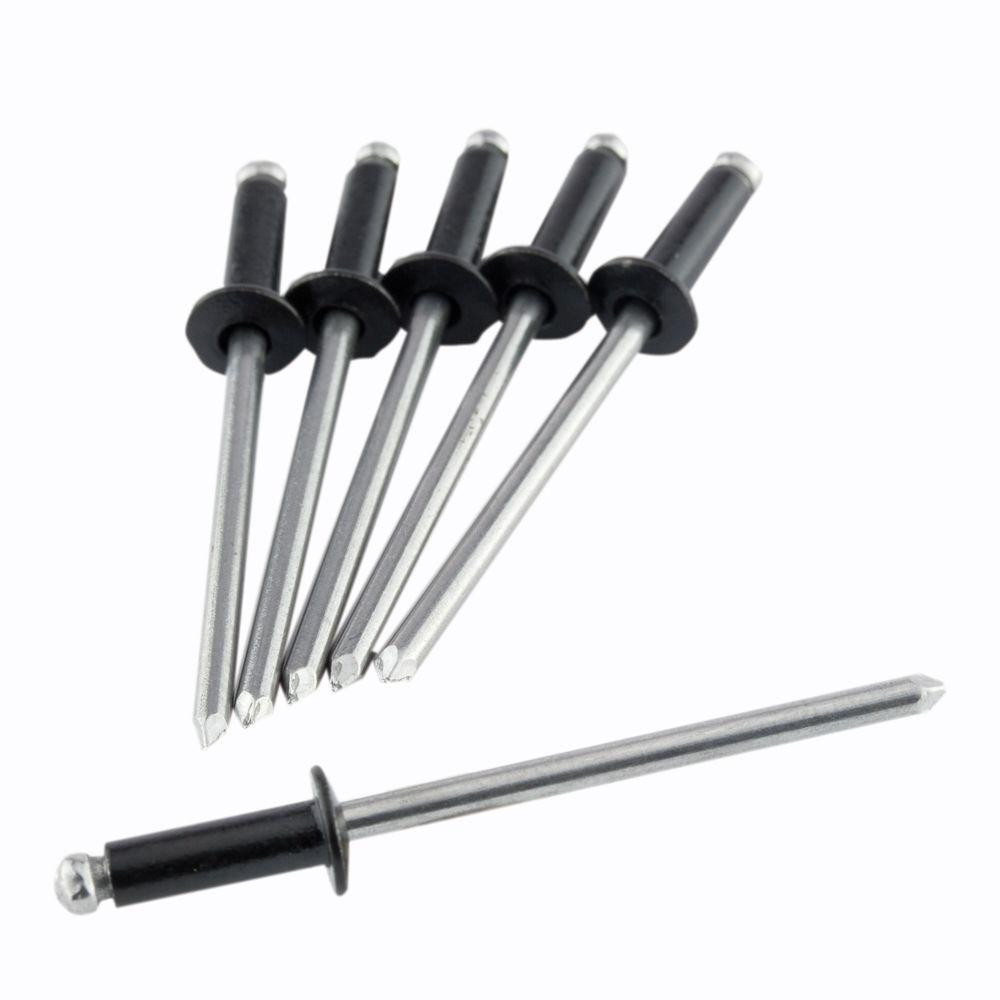 Black Aluminium Rivets 3.2 x 12mm | Qty: 100 - 