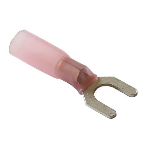 Red Fork 4.3mm Heat Shrink Connectors | Qty: 25 - 