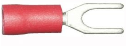 Red Fork Electrical Terminals 3.2mm - Qty 100 - 