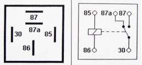 Relay 5 Pin, 12v, 30/40A - 