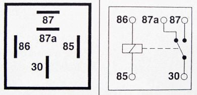 Relay 5 Pin, 12v, 40A + Bracket - 