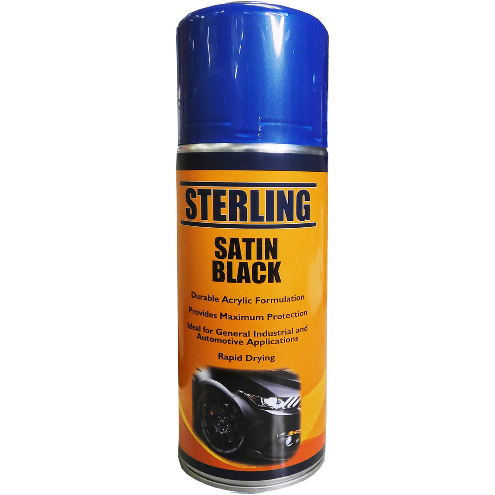 Black Satin Spray Paint Aerosol | 400ml - Aerosols