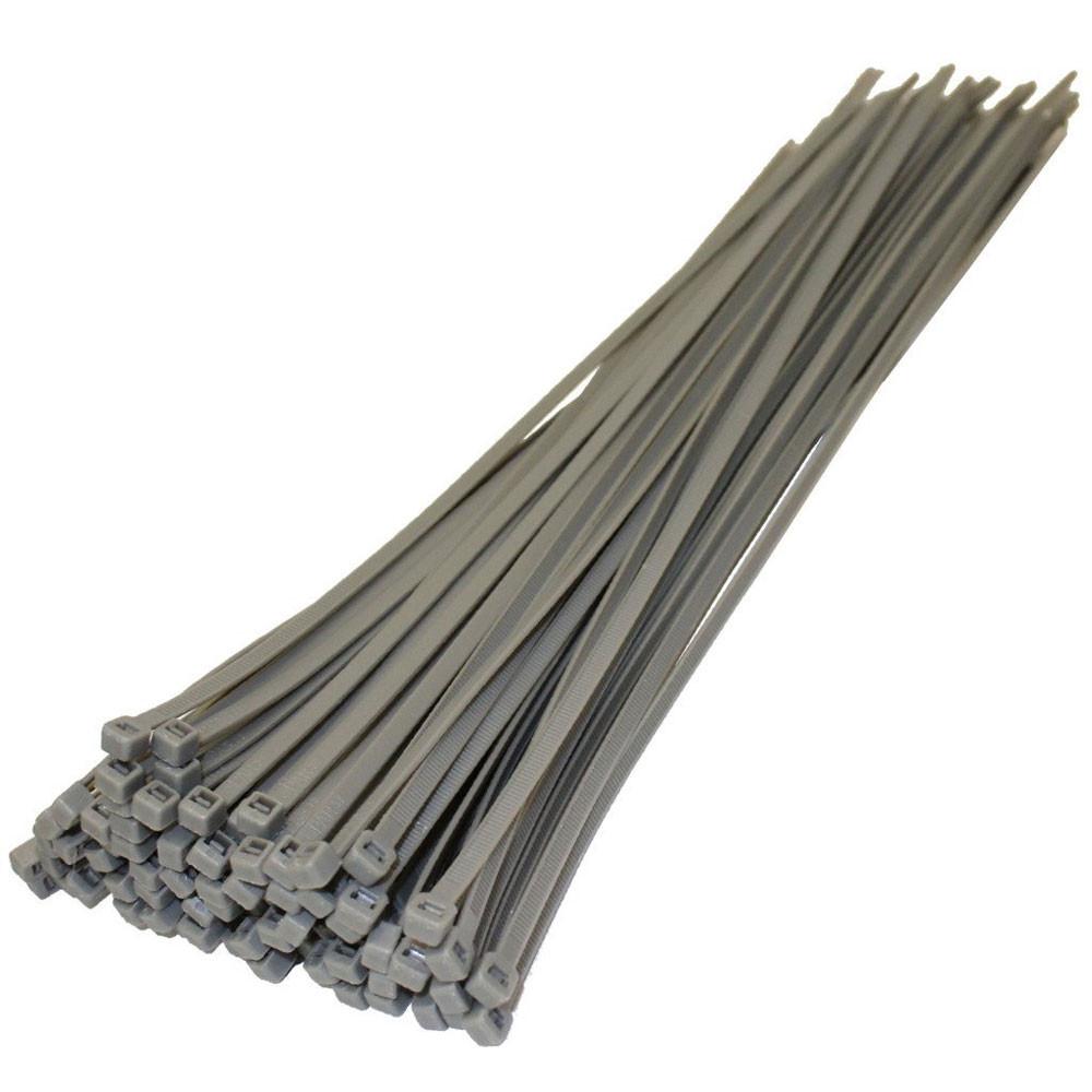 Silver Cable Ties | 370 x 4.8mm | Qty: 100 - 
