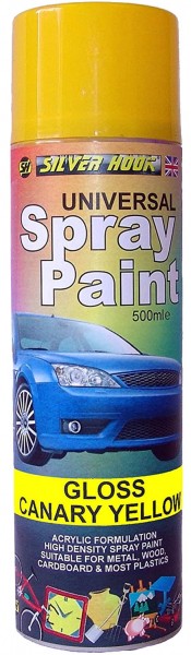 Paint - Gloss Aerosol/Spray - Canary Yellow (500ml) - 