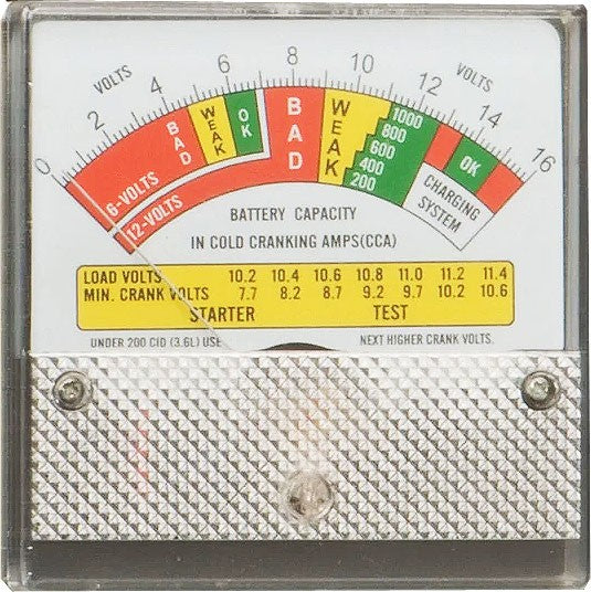 Battery & Charging System Tester 6V & 12V - 