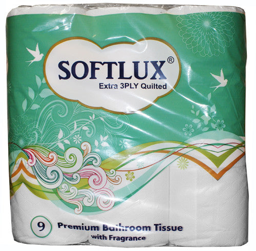 Quilted Toilet Rolls 3-Ply / Pack of 9 - 